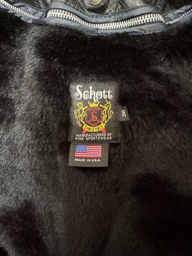 美品 schott BOMBER JACKET FLIGHT JACKET