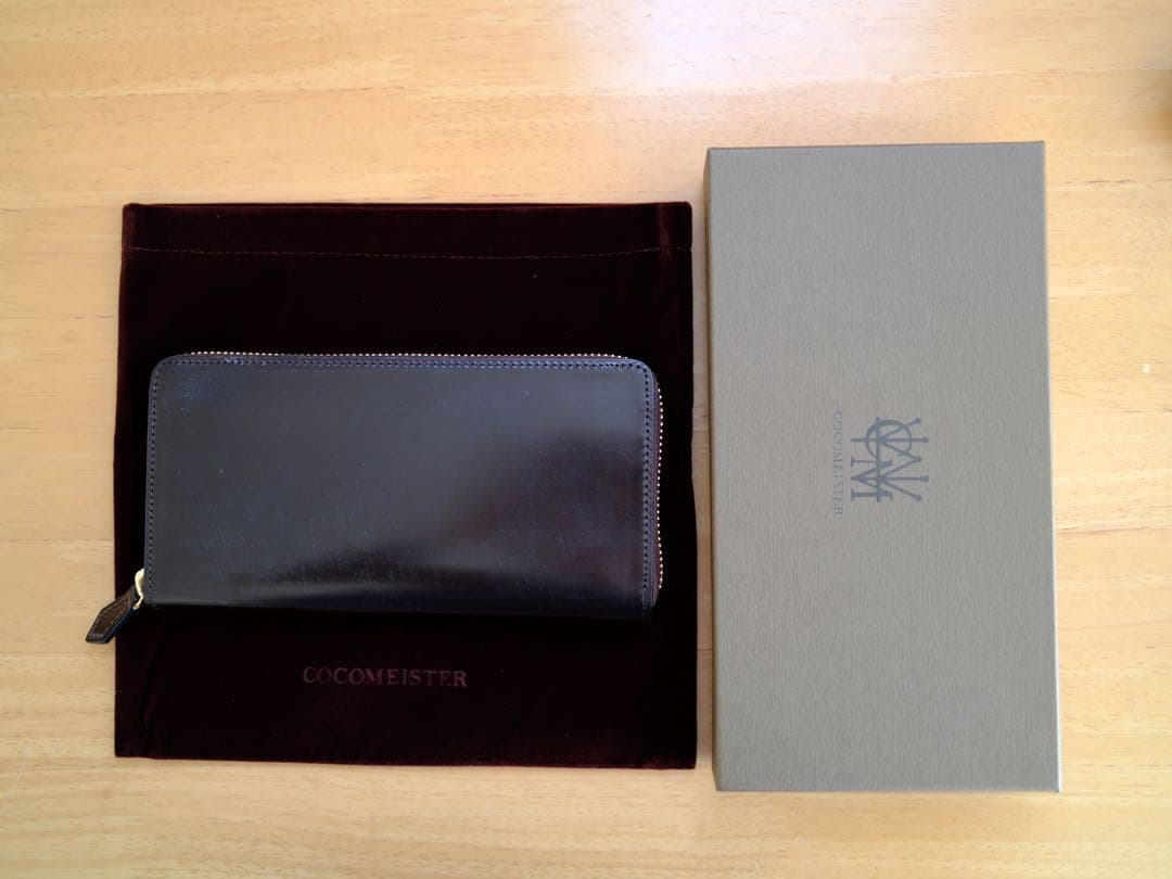 ココマイスター　ブライドル グランドウォレット ロイヤルブラウン