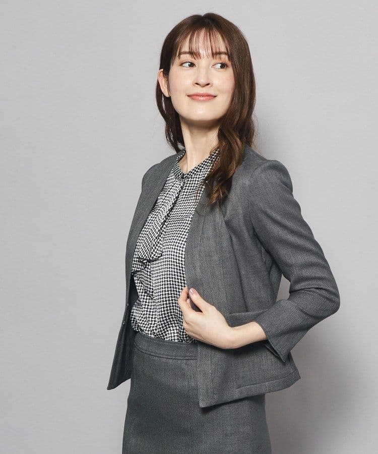 美品 coup de chance 麻調合繊ストレッチパンツスーツ