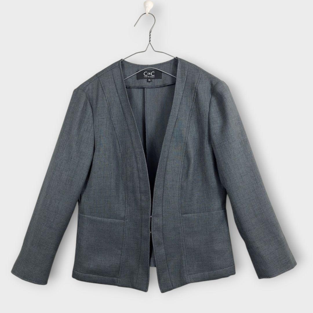 美品 coup de chance 麻調合繊ストレッチパンツスーツ