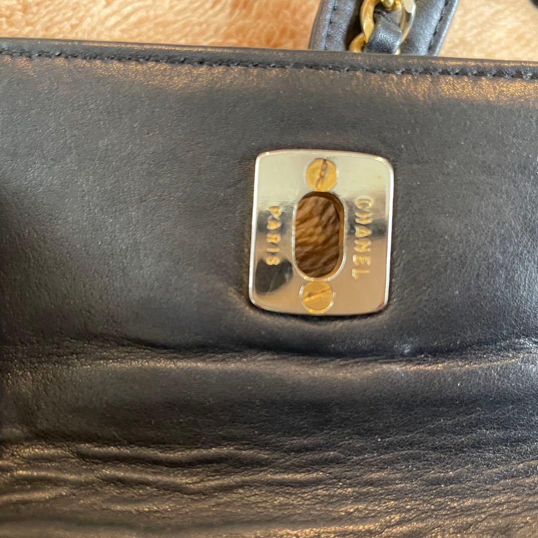 シャネル　マトラッセ　ターンロック　ウエストバッグ　ブラック