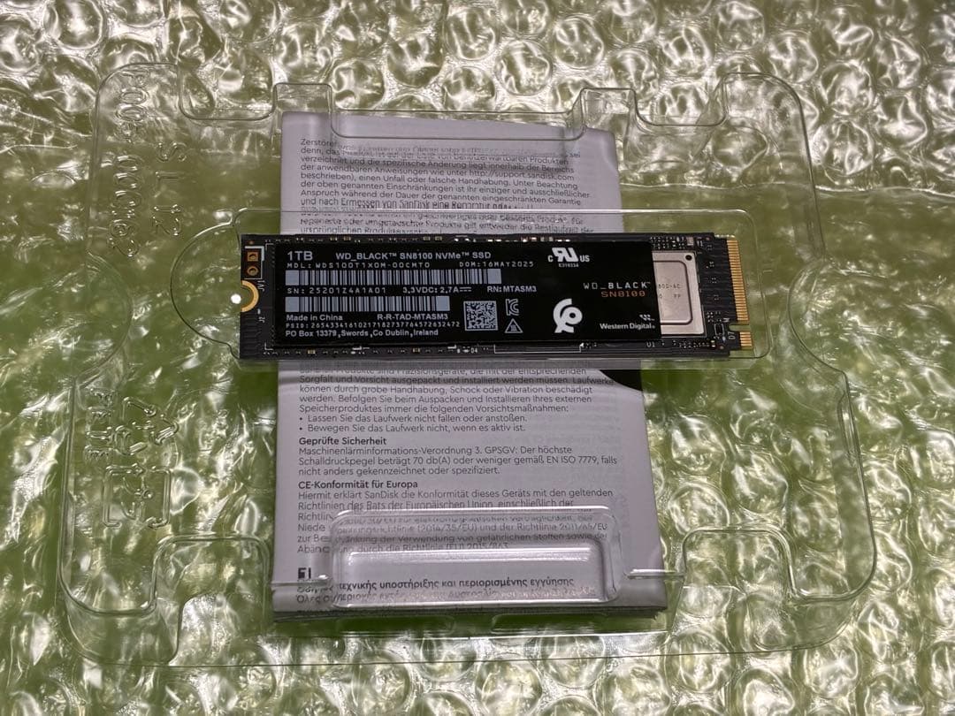 内蔵型SSD Western Digital WD BLACK SN8100 1TB SSD