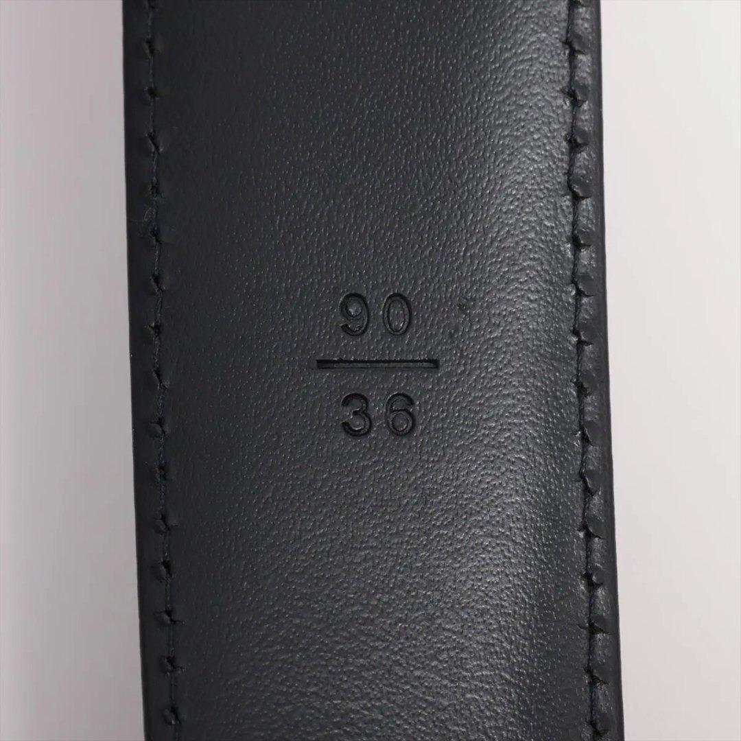 ルイヴィトン サンチュール クラシック レザー ベルト M6843 ブラック