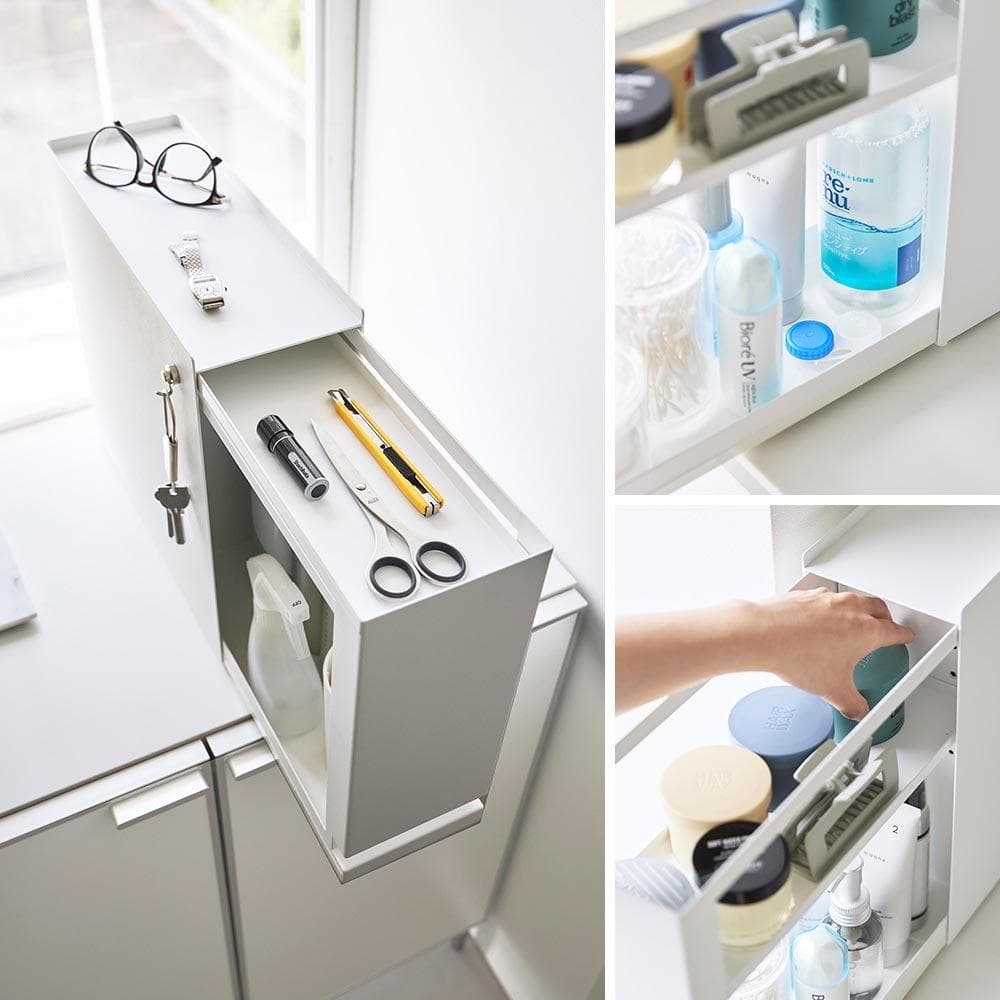 ＊ 調味料ラック 隠せる引き出し収納 タワー tower 山崎実業 1428