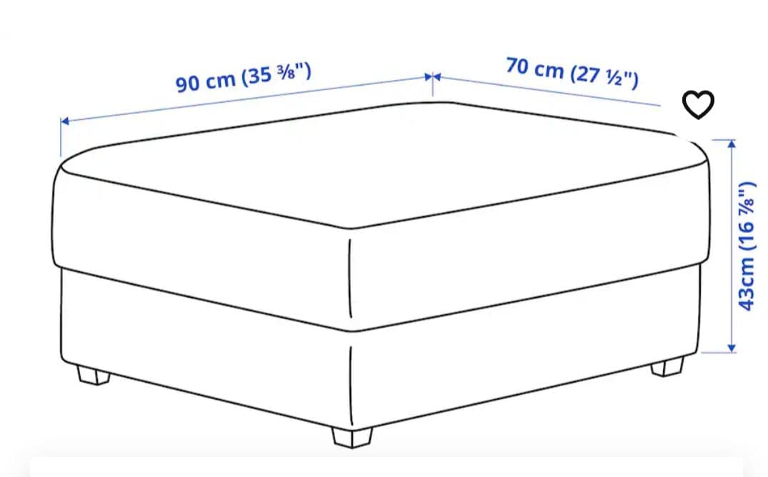 【3月処分します】IKEA イケア　KIVIK シーヴィク オットマンのみ