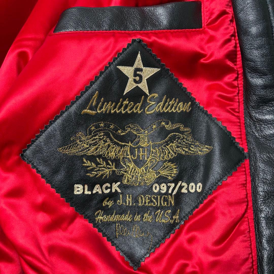 【米国製】JEFF HAMILTON BULLS レザージャケット L 羊革