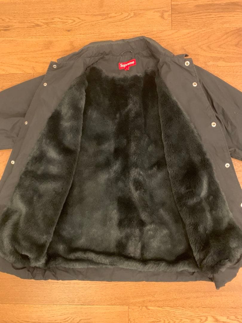 Supreme フェイクファーコーチジャケット 黒 L 2006〜2007年頃