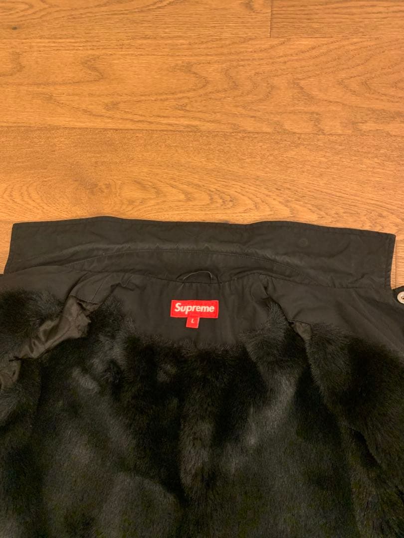 Supreme フェイクファーコーチジャケット 黒 L 2006〜2007年頃