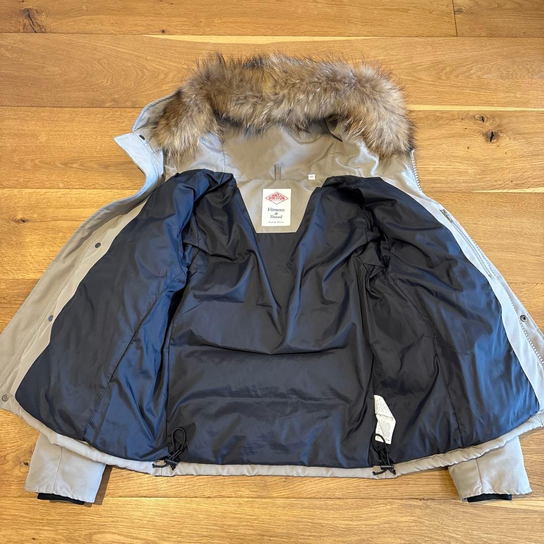 DANTON ショートダウンジャケット ファー付き36