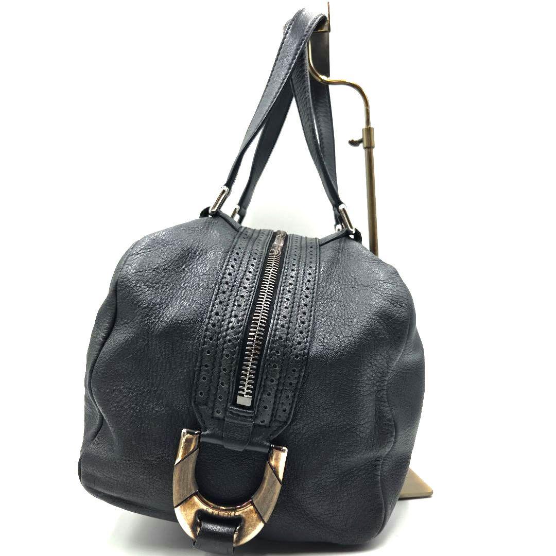 CELINE ミニボストンバッグ トリオンフ レザー 黒 Y2K