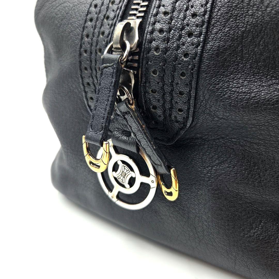 CELINE ミニボストンバッグ トリオンフ レザー 黒 Y2K
