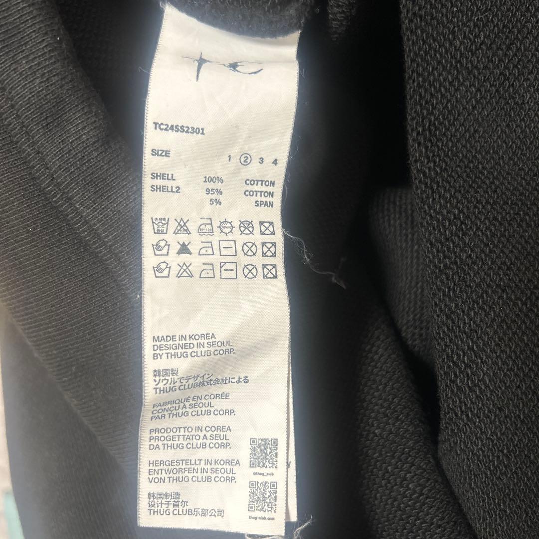 K*U様 サグクラブブラックオーバーサイズトレーナー