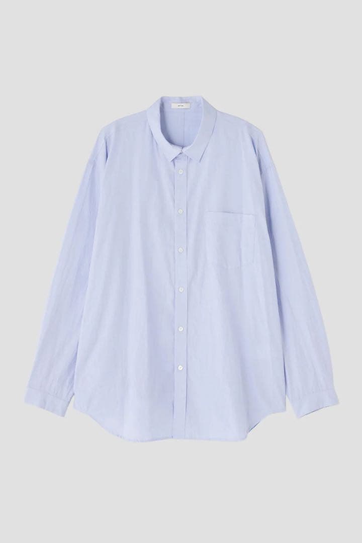 [ATON/エイトン]GIZA BROAD WASHED SHIRT 6size