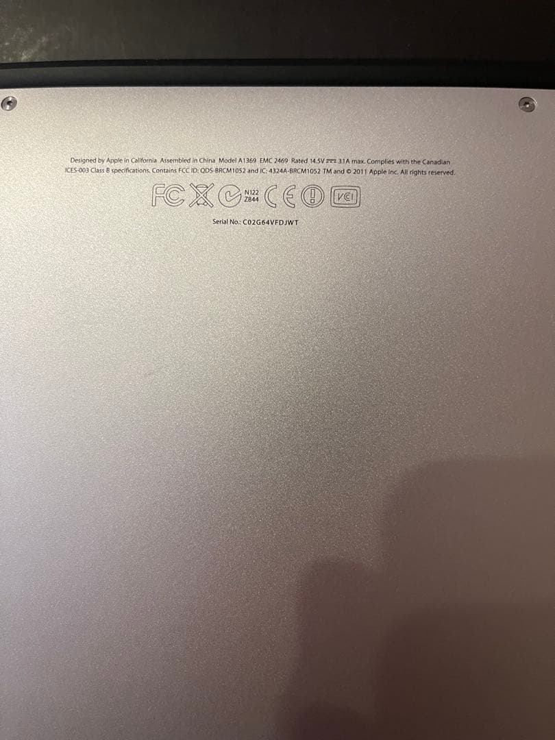 MacBook Air シルバー 充電器付き美品　ジャンク