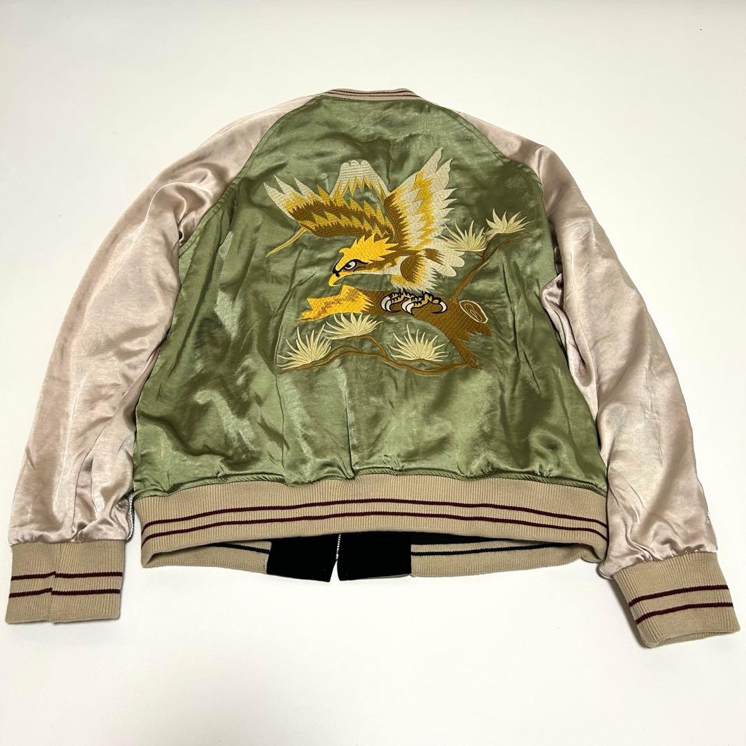 ✨未使用 タグ付き ノンストック リバーシブル 刺繍 スカジャン 虎 龍 富士山