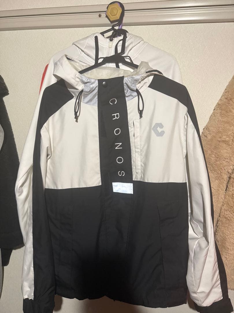 2枚セットCRONOS ナイロンジャケット ホワイト/ブラック
