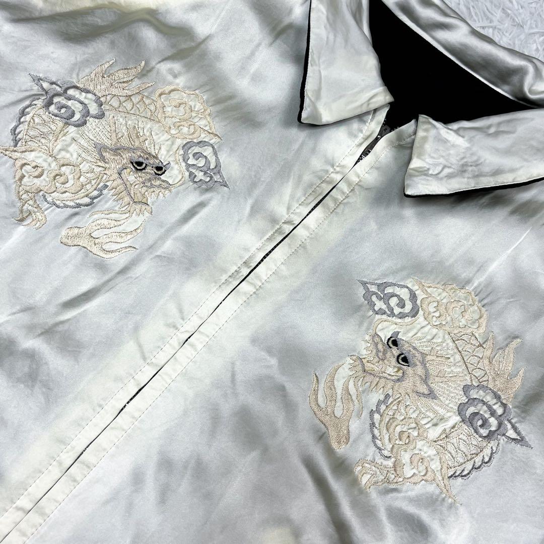 極美品 超希少 東洋エンタープライズ 港商 襟付きスカジャン 別珍 リバーシブル