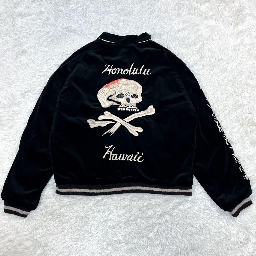 極美品 超希少 東洋エンタープライズ 港商 襟付きスカジャン 別珍 リバーシブル