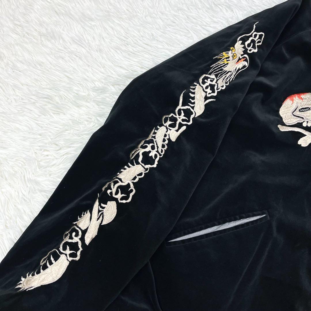 極美品 超希少 東洋エンタープライズ 港商 襟付きスカジャン 別珍 リバーシブル