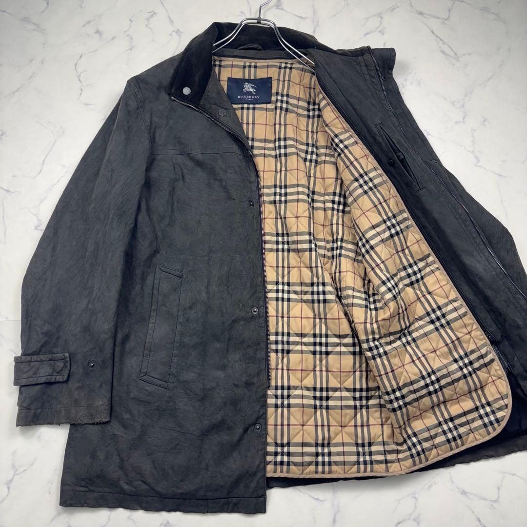 【逸品】バーバリーロンドン　スエード　ジャケット　　ブルゾン　ライナー付　大きい