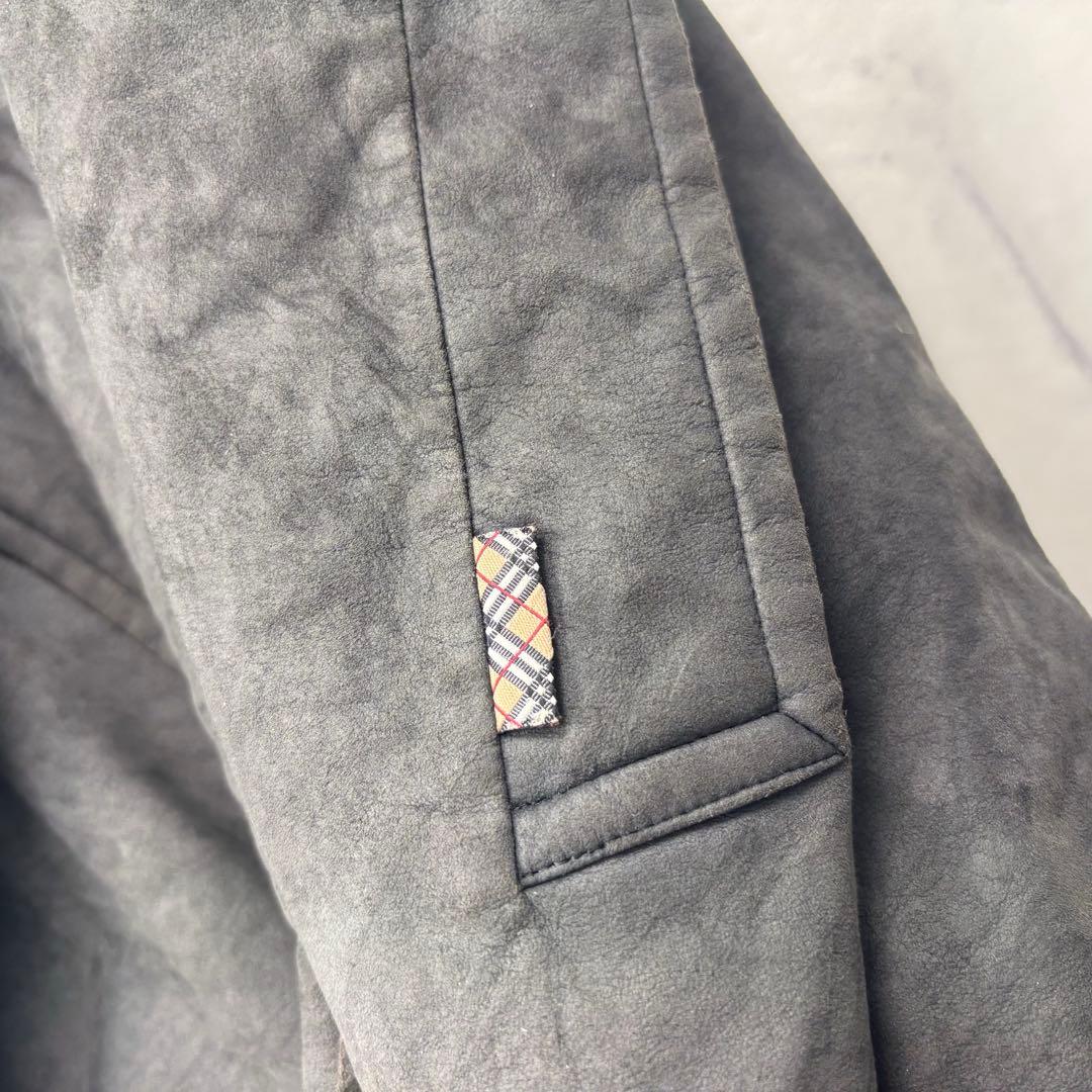 【逸品】バーバリーロンドン　スエード　ジャケット　　ブルゾン　ライナー付　大きい