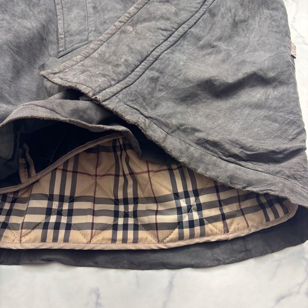 【逸品】バーバリーロンドン　スエード　ジャケット　　ブルゾン　ライナー付　大きい