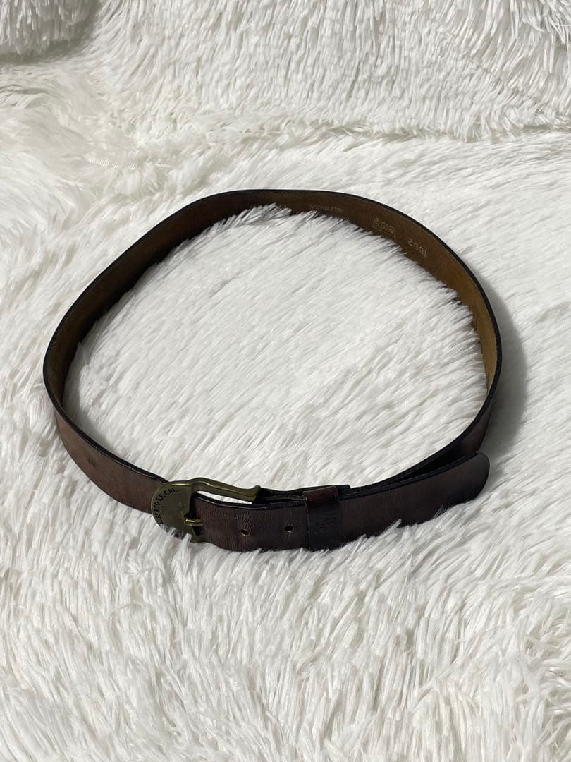 希少　Levi’s リーバイス ベルト USA製 本革 レザー 真鍮バックル