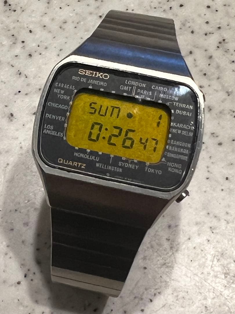 SEIKO セイコー ワールドタイム M158-5000 デジタル　動作確認済み
