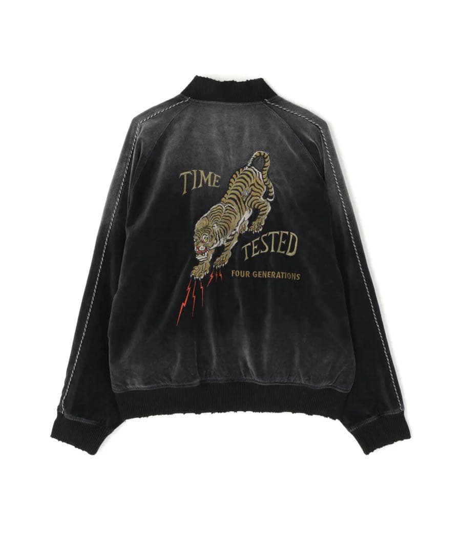 ジャケット・アウター SCHOOT EMB. TIGER GRUNGE SOUVENIR JACKET