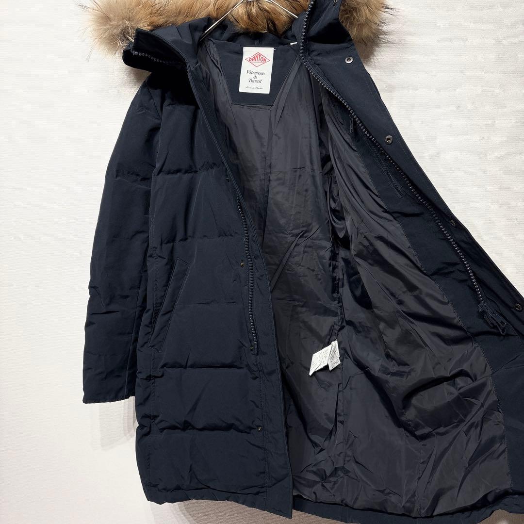 DANTON ダントン ダウンコート ネイビー L ジャケット タッサーダウン