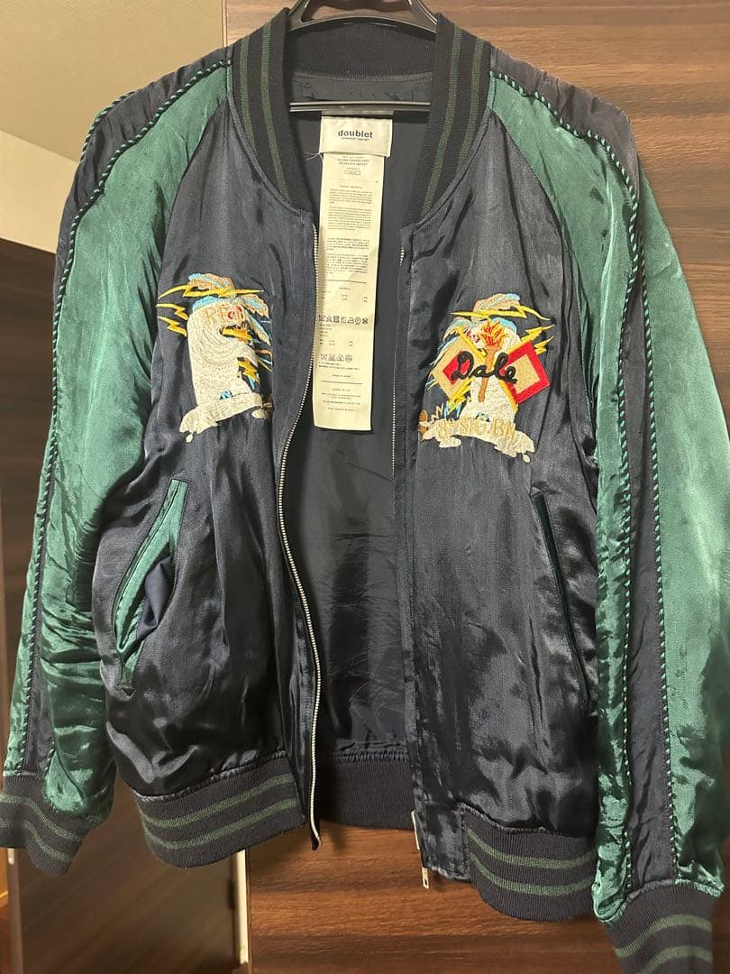 doublet 16AW/スカジャン/レーヨン/NVY刺繍/MIDWEST別注