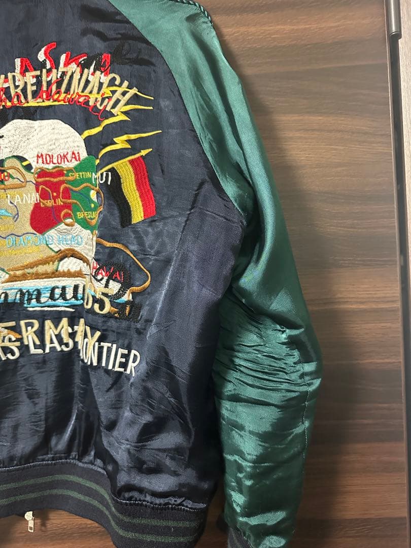 doublet 16AW/スカジャン/レーヨン/NVY刺繍/MIDWEST別注