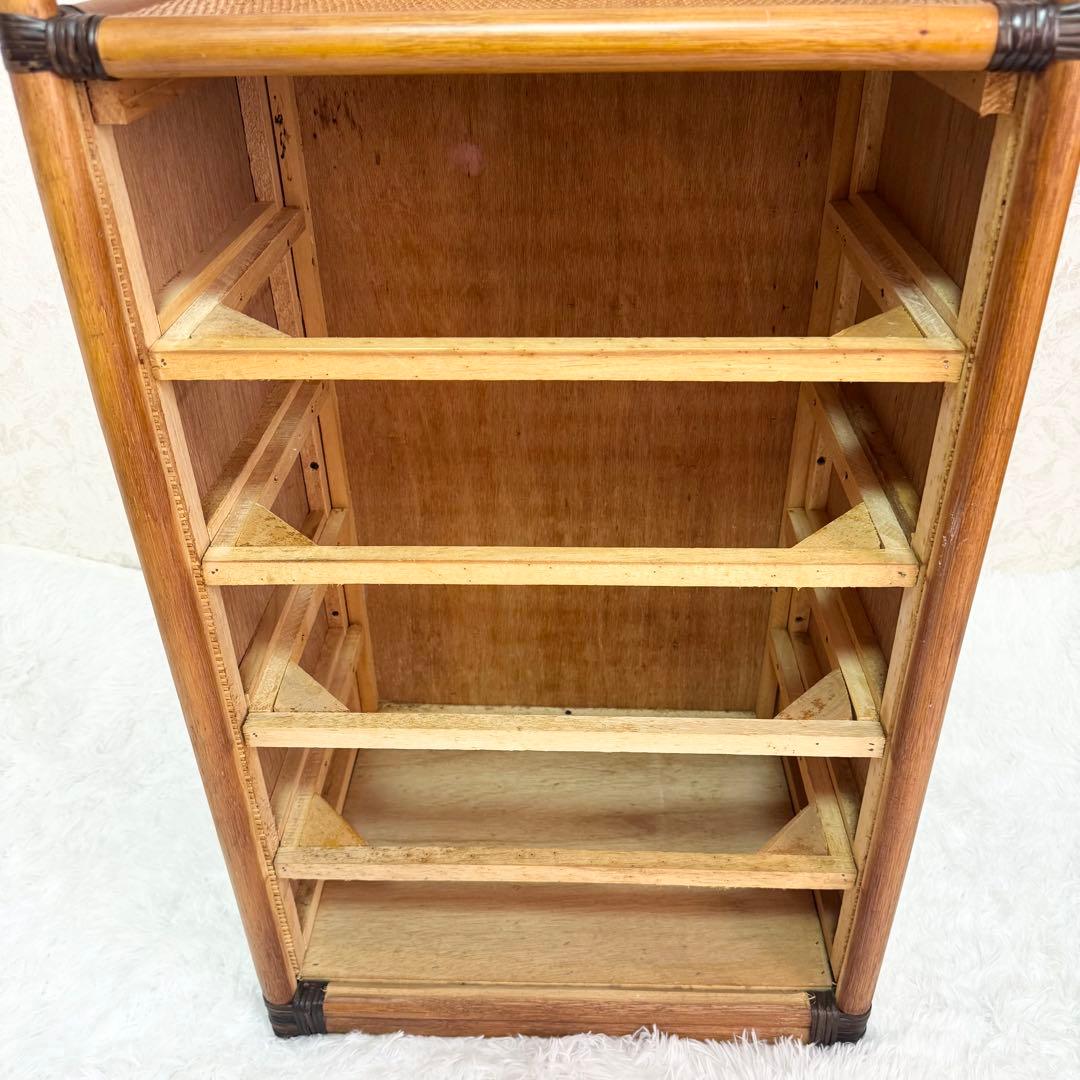 【美品】ラタン 5段チェスト 籐製 引き出し収納 アンティーク