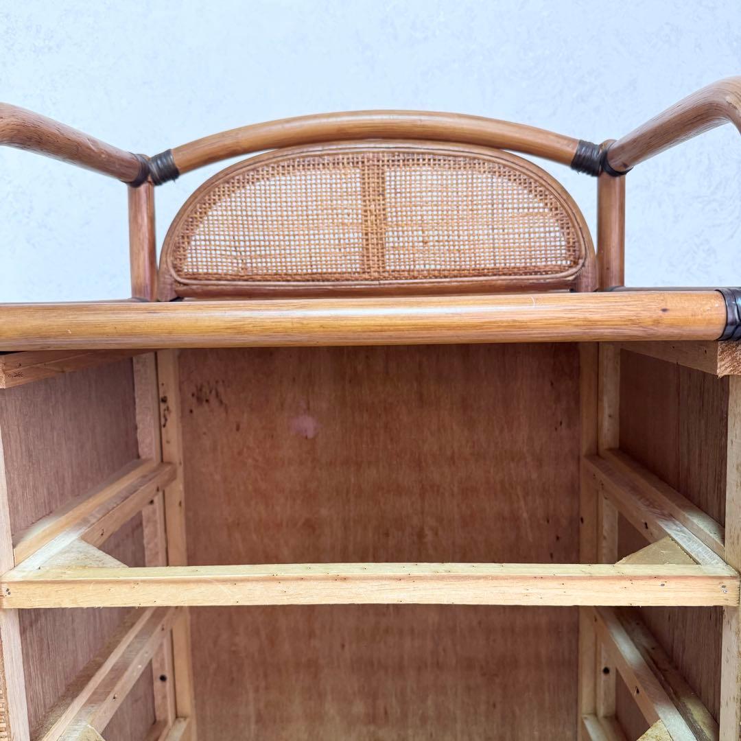 【美品】ラタン 5段チェスト 籐製 引き出し収納 アンティーク