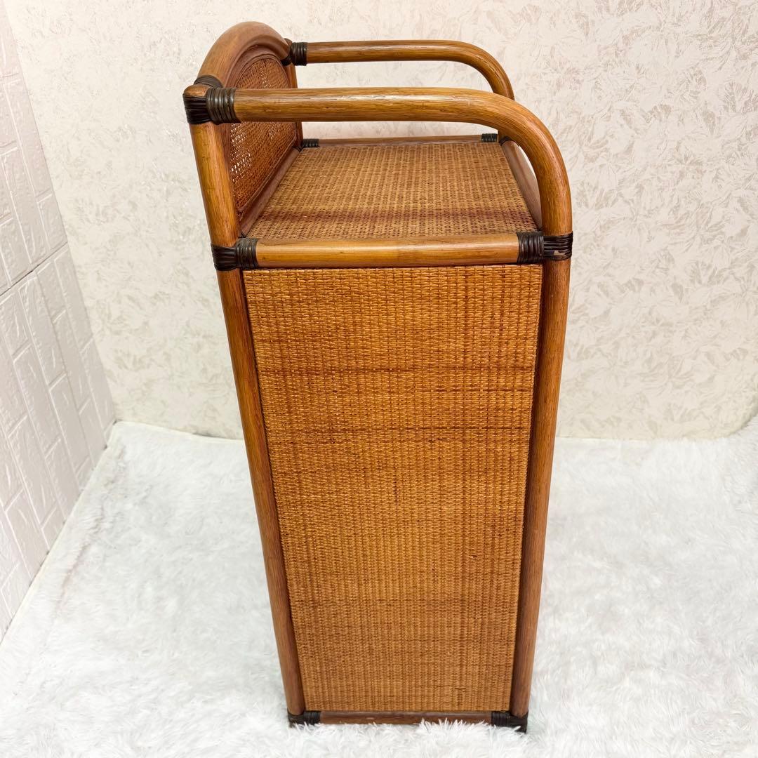 【美品】ラタン 5段チェスト 籐製 引き出し収納 アンティーク