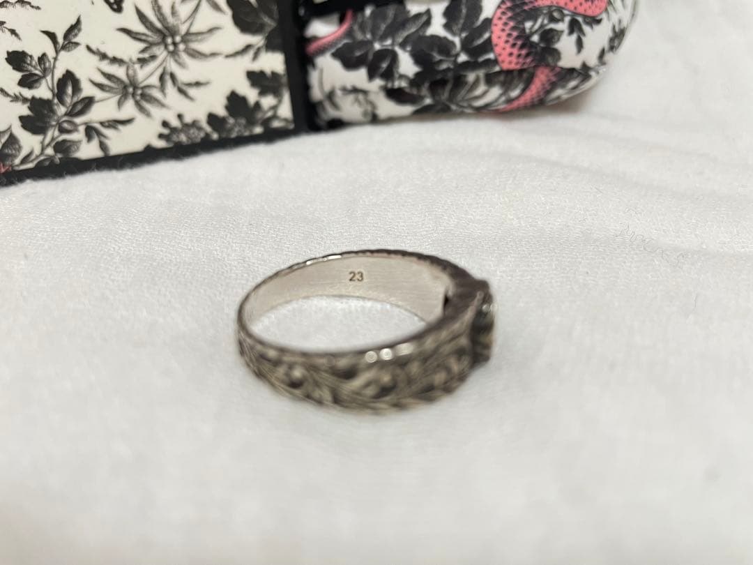 GUCCI シルバーリング サイズ23 グッチ　メンズ