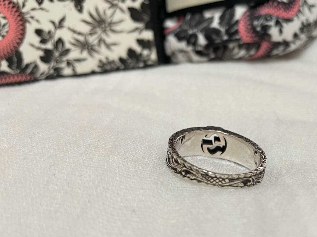 GUCCI シルバーリング サイズ23 グッチ　メンズ