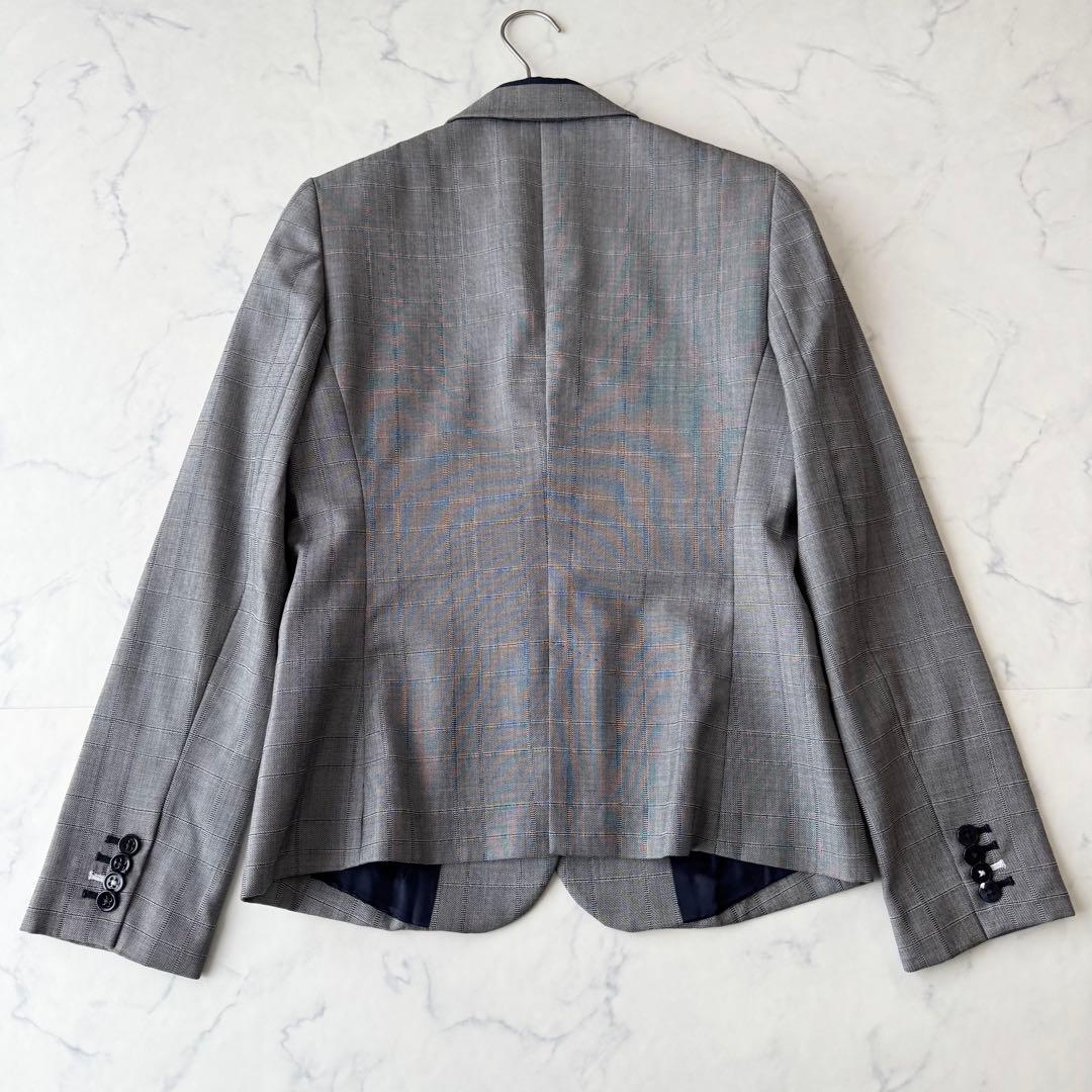 ポールスミス ウール シルク セットアップ パンツスーツ チェック 裏地花柄 L