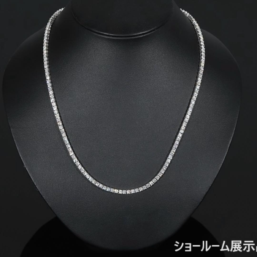 最終値下げモアサナイト テニスチェーンネックレス2mm