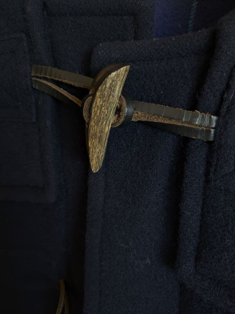 Burberry バーバリーズ　ダッフルコート　フード　ノバチェック　紺