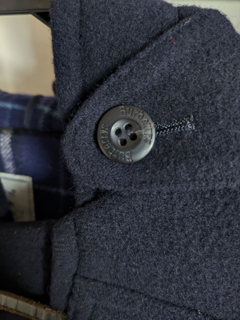 Burberry バーバリーズ　ダッフルコート　フード　ノバチェック　紺