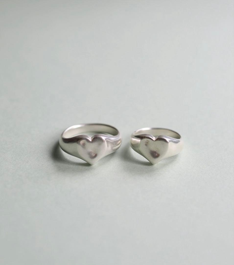 ten. SILVER925 ハートシグネットリング