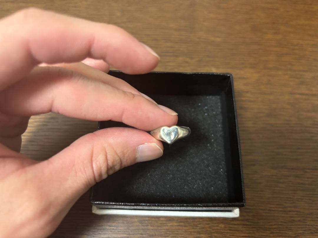 ten. SILVER925 ハートシグネットリング