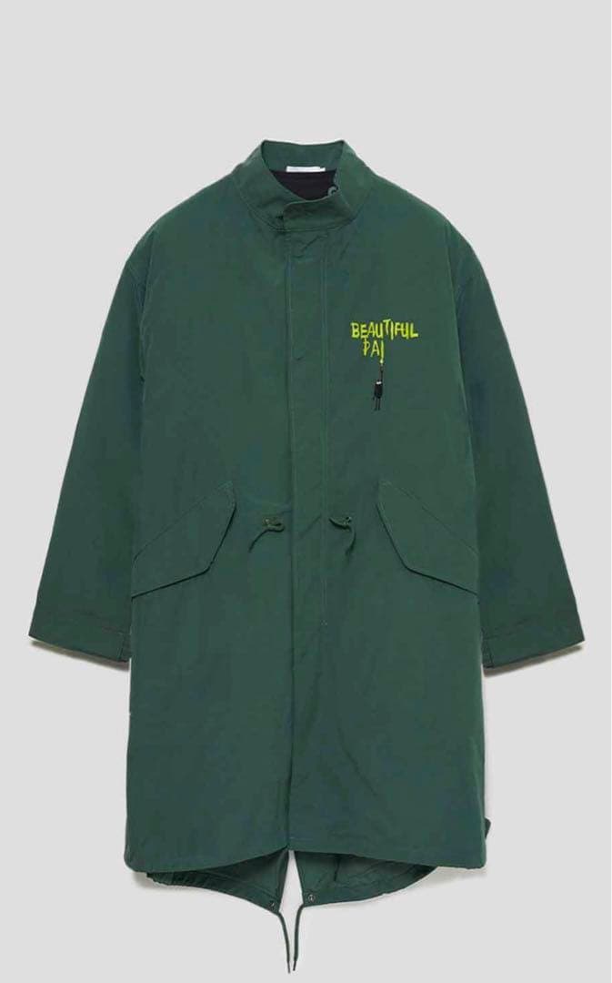 グラニフ ビューティフルシャドー ロング モッズコートライナー付 Sサイズ