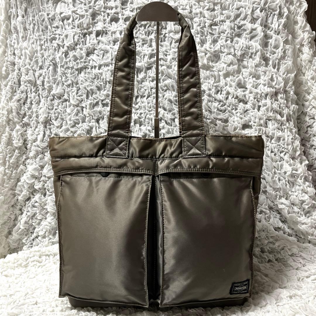 ✨希少✨ポーター　タンカー　トートバッグ　シルバーグレー　A4可