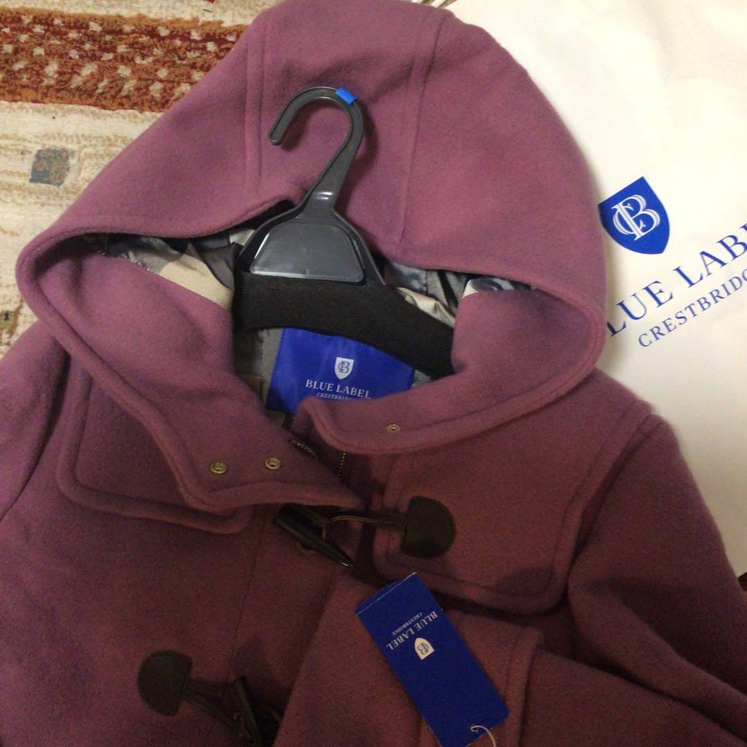 美品❤️ブルーレーベルクレストブリッジ　メルトンダッフルロングコート未使用タグ付