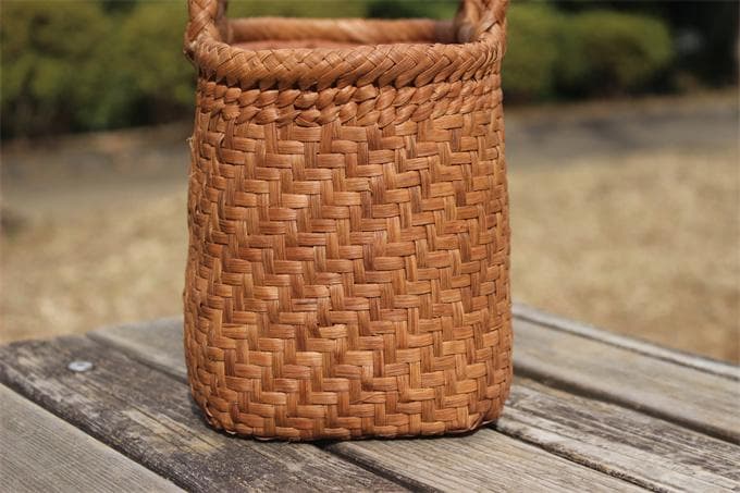 最高 山葡萄 蔓 かごバック 籠 巾着 職人の手作り かご バック