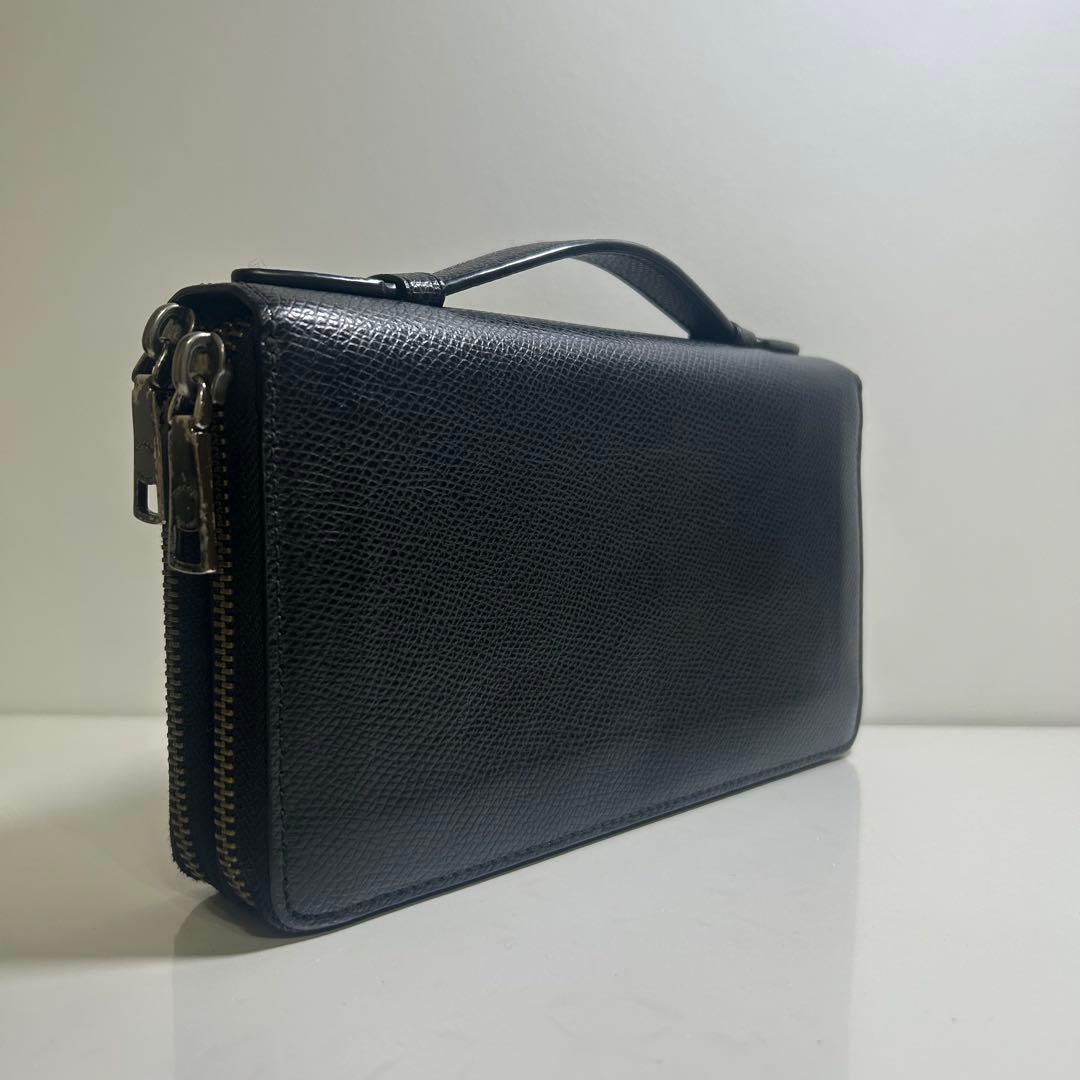 ✨美品✨ コーチ メンズ レザー ブラック ダブルジップ トラベルオーガナイザー