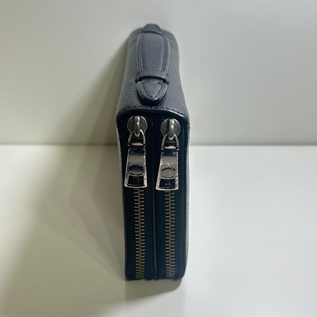 ✨美品✨ コーチ メンズ レザー ブラック ダブルジップ トラベルオーガナイザー