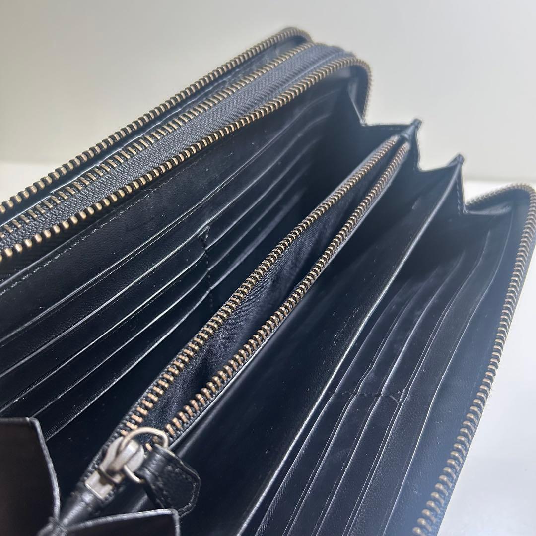 ✨美品✨ コーチ メンズ レザー ブラック ダブルジップ トラベルオーガナイザー